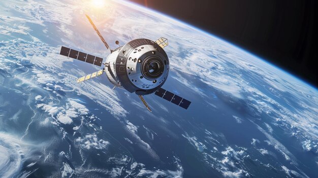 Artists Rendering of a Space Station in Orbit