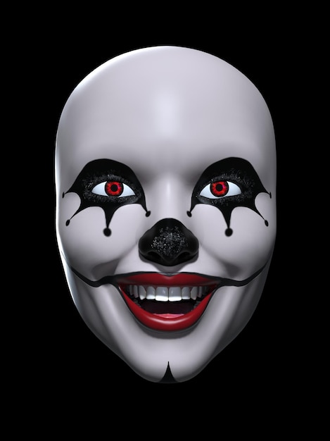 Photo an artstyle mask 3d illustration