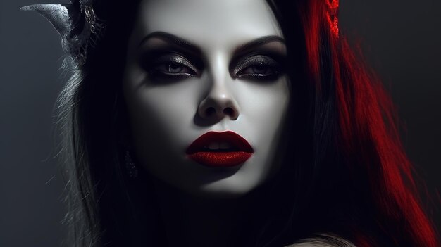 Premium AI Image | Artwork close up portrait evil medieval vampire ...