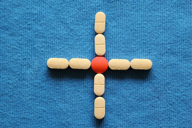 An artwork made from medicine