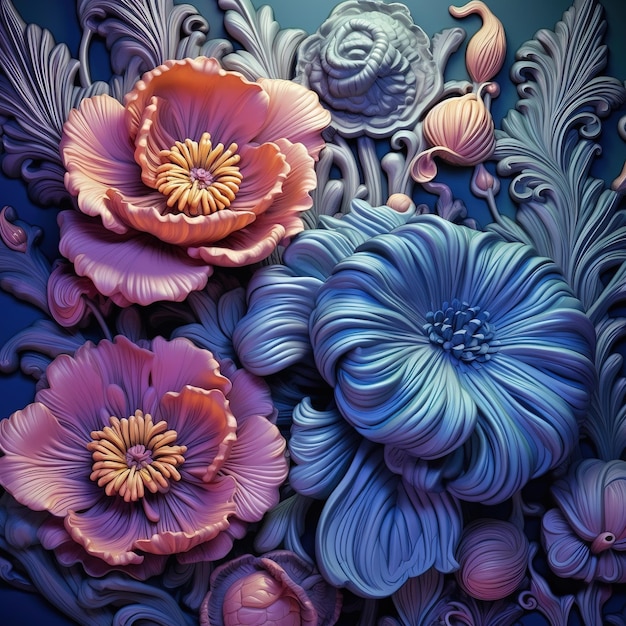 artwork made of paper and flowers