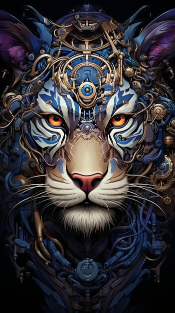 artwork in the style of animal futurism