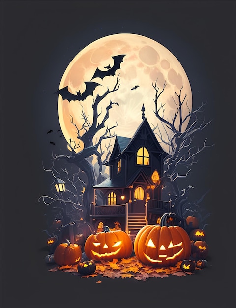 Artwork of tshirt graphic design of halloween