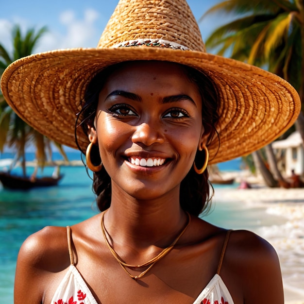 Photo aruban woman from aruba typical national citizen