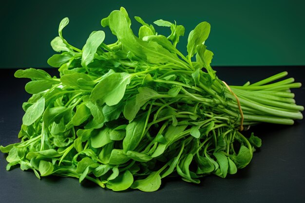 Arugula 어두운 고립 된 배경