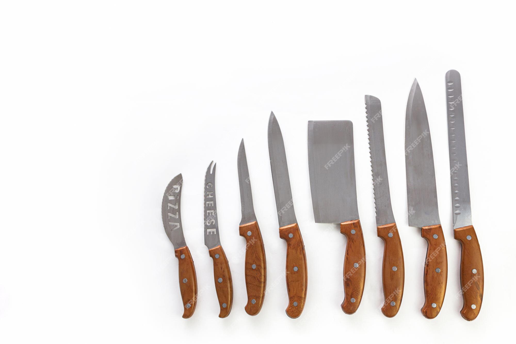 Premium Photo  As assortment of kitchen knives flat laid on a