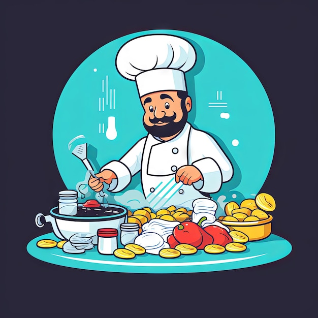 as a chef preparing a counting feast