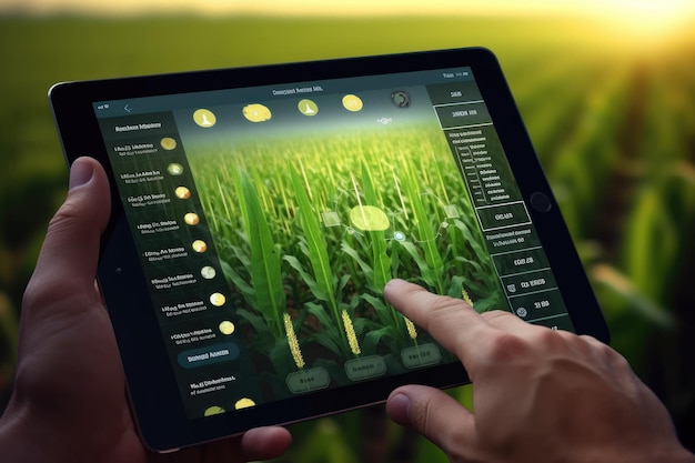as a marketing director of a digital agricultural company you should do a poster of an app