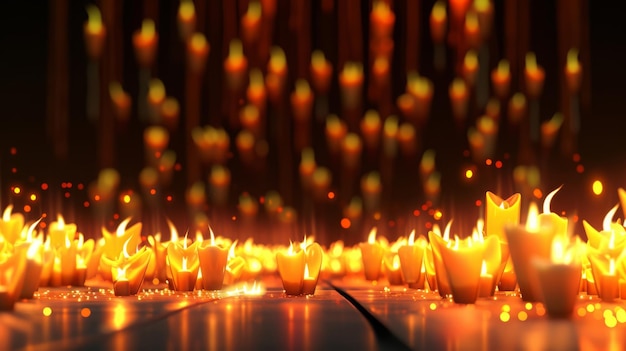 As the music starts the candles in this cartoon scene sway together like professional dancers but as