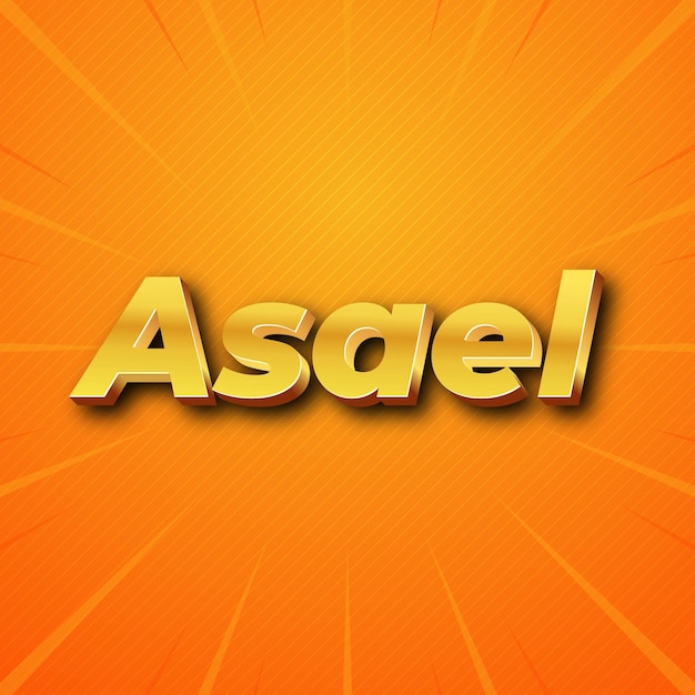 Asael text effect gold jpg attractive background card photo confetti