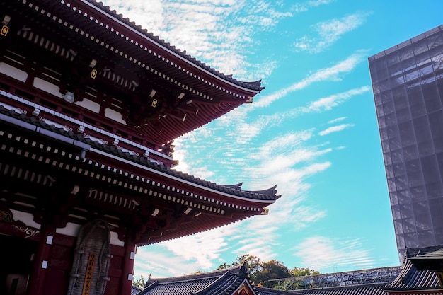 Asakusa tempel op het dak