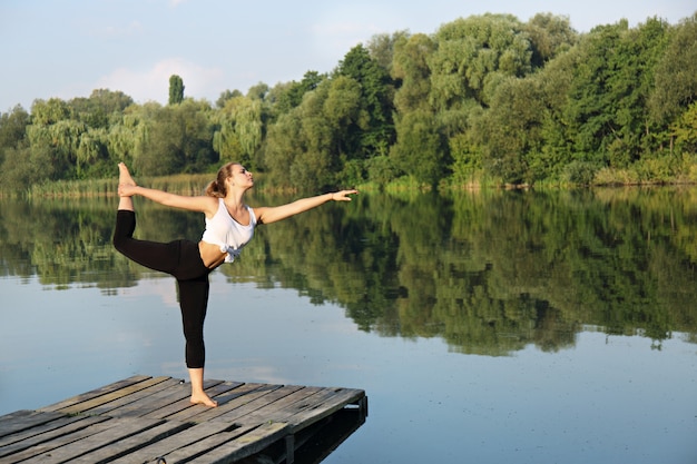 Asana on balance Nataraja asana