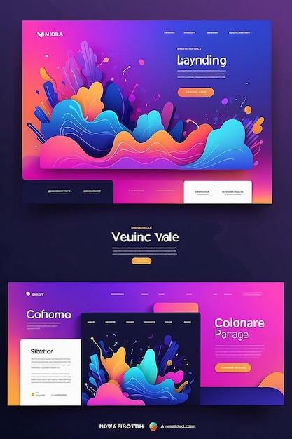 Asbtract background design Landing page template Eps10 vector