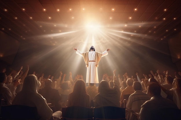 Ascension day of jesus christ or resurrection day of son of god Ascension day concept in church