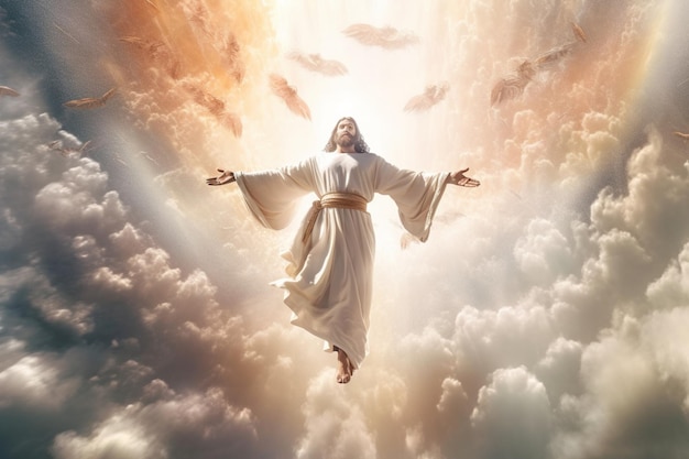 Ascension day of jesus christ or resurrection day of son of god Good friday Ascension day concept