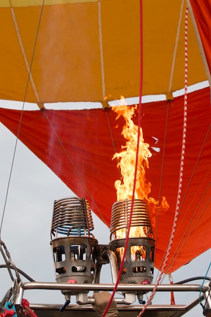 Ascension of hot air balloons festival