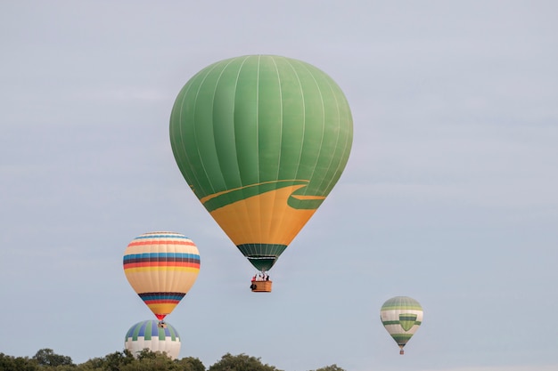 Ascension of hot air balloons festival