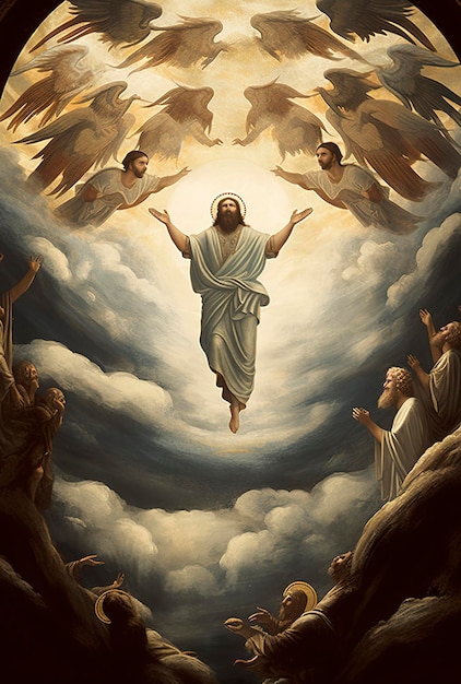 Premium AI Image | The Ascension of Jesus Christ AI generativ