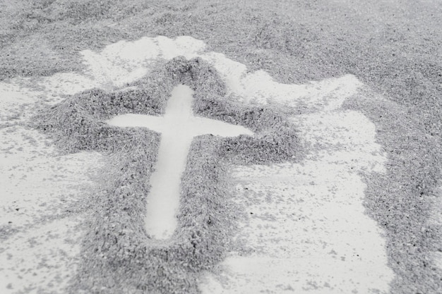 Ash Wednesday Cross Lent Christian religion concept