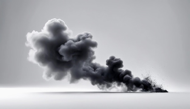 Фото Пепельный дым изолирован на белом фоне