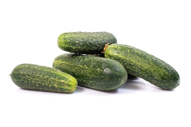Ashley cucumbers variety isolated on a white background.