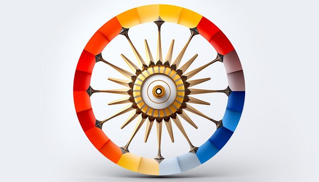 Photo ashoka chakra the wheel from the indian flag generated by artificial intelligence