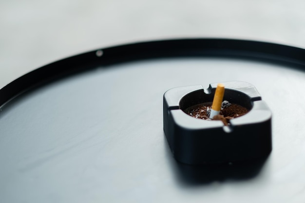 Ashtray on table cigarette don't smoke