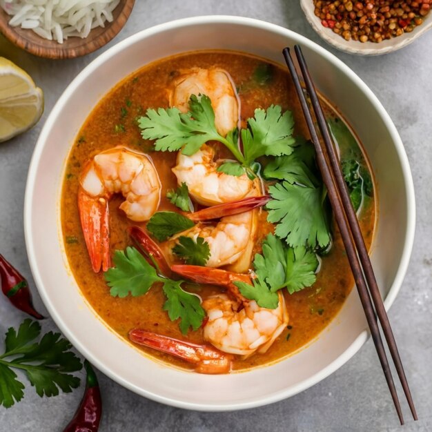 Foto asiatico bambù basil fagioli manzo pollo peperoncino bastoncini vicino alla cucina di cocco in cultura curry cena piatto