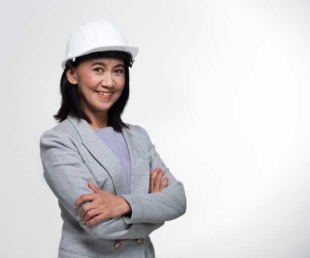 Asian Architect Engineer 50s 60s years old woman