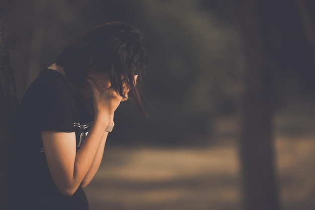 Woman Feeling Alone and Heart Broken Stock Photo - Image of looking, face:  96924872