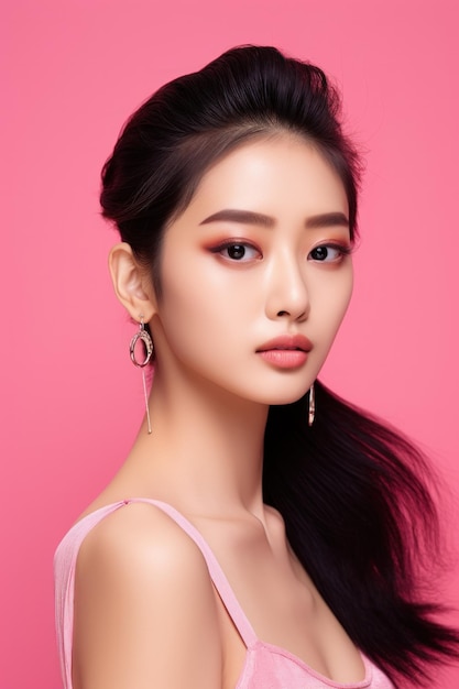Asian beautiful girl Illustration AI GenerativexA