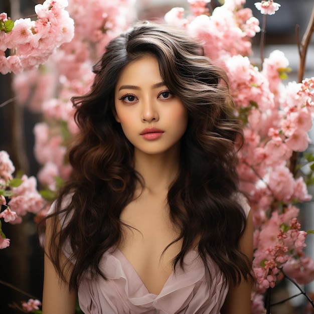 アジアの美人女性モデル 写真