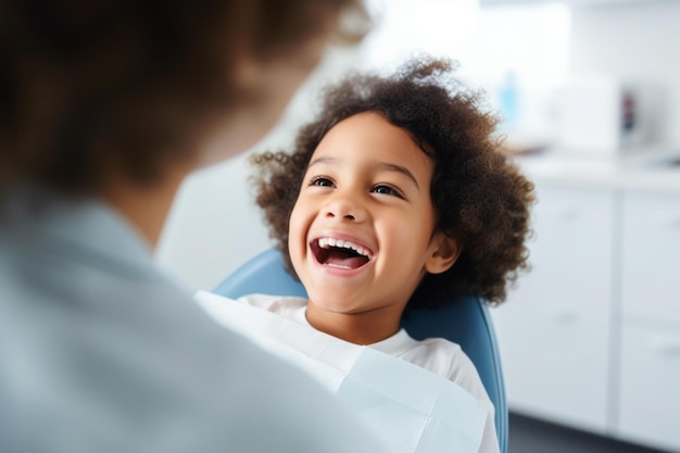 Asian boy visiting dentist yearly checkup