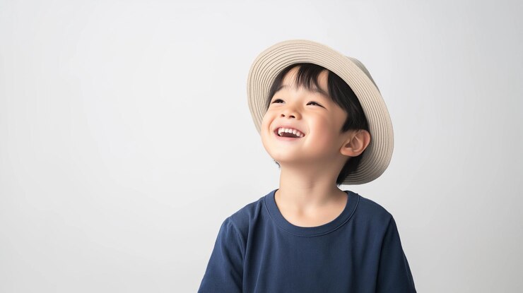 Photo 모자를 입은 아시아 소년