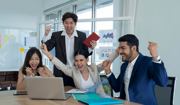 asian business people at office