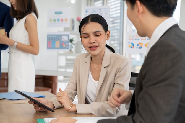 asian business people at office