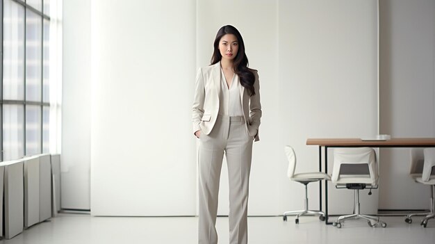 asian business woman business outfit business background