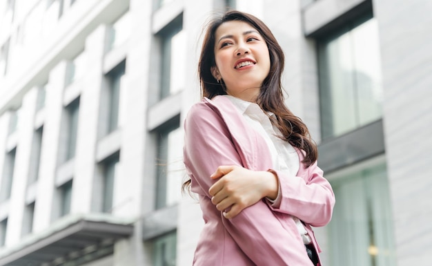 Asian business woman image on the street