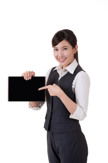 Asian business woman with PAD