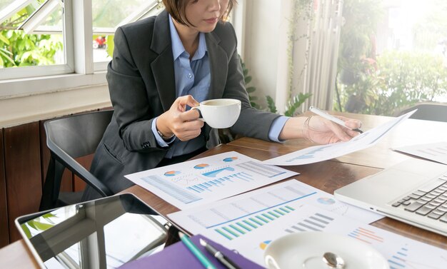 Asian Business woman working