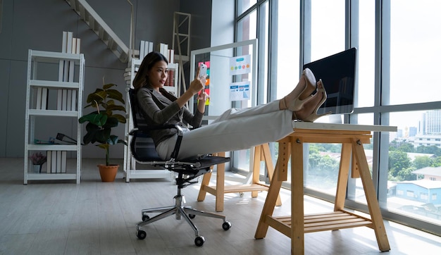 Photo asian business woman