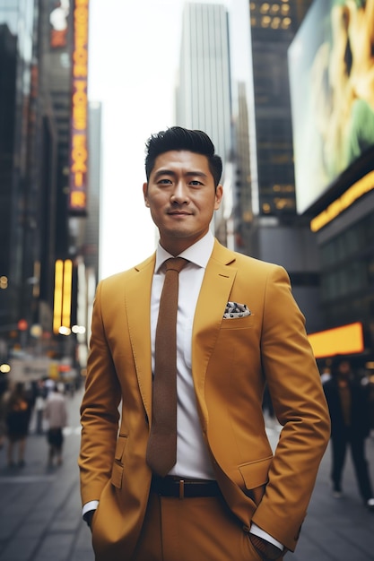 asian businessman in the city