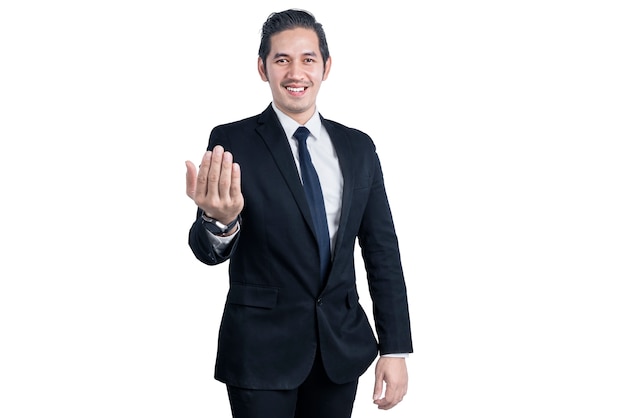 Asian businessman with hand gesture