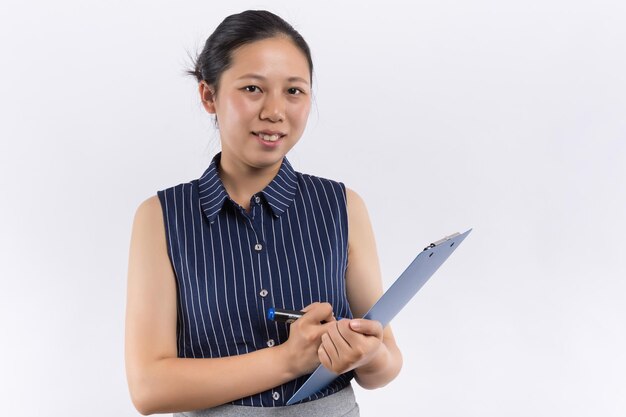 Asian Businesswoman hold with folder
