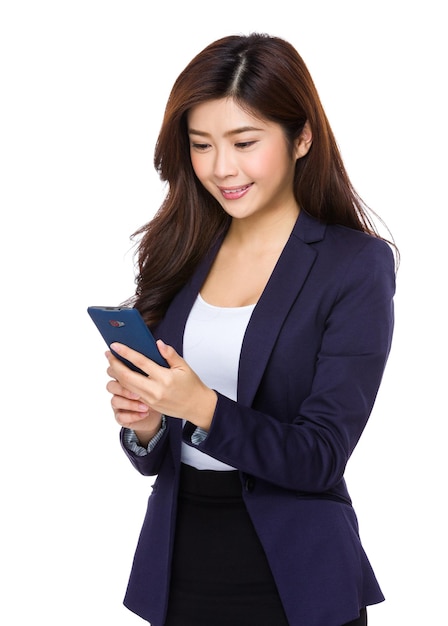 Asian Businesswoman use of mobile phone