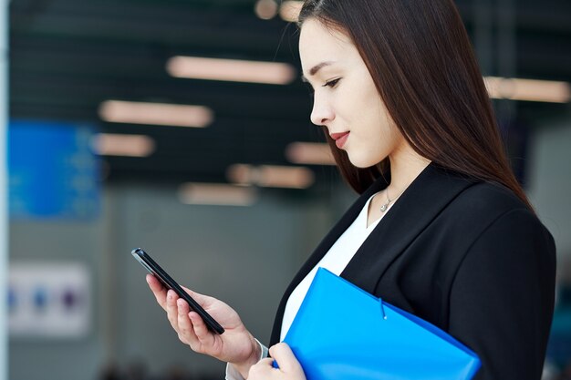 Asian Businesswoman using phone