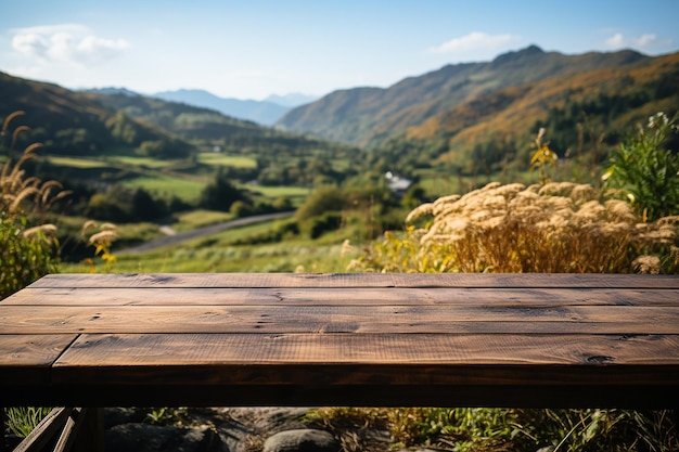 Asian Countryside Bliss Wooden Board with Rural Landscape