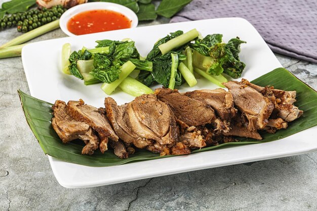 asian cuisine baked duck breast