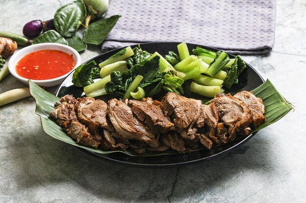 asian cuisine baked duck breast