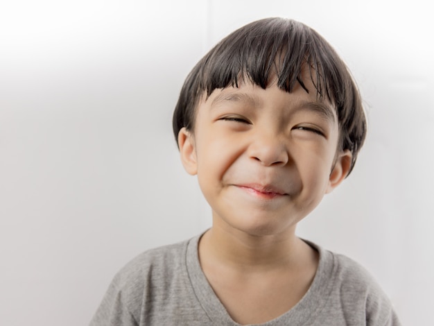 Asian cute kid girl smiling